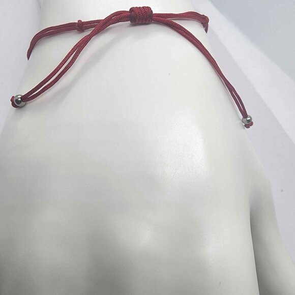 Sterling Silver 925 Heart Design With Red String Bracelet - Picture 3 of 3